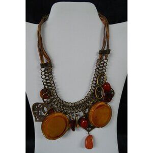 Chico's Chunky Tribal Boho Leather Cord